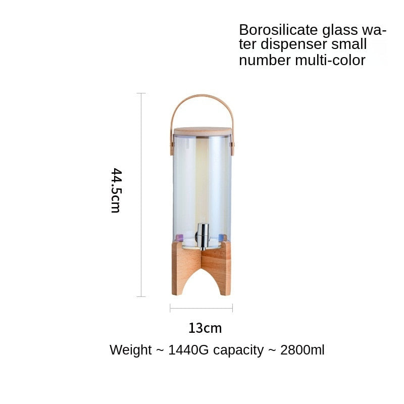 JOYLOVE Creative Glass Cool Water Bottle Colorful Self-service Cold Drink Bucket With Faucet Cold Water Kettle Hot And Explosion