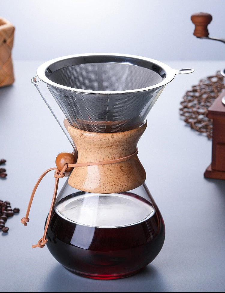 Chemex - Glass Coffee Dripper With Stainless Steel Filter - Various Sizes