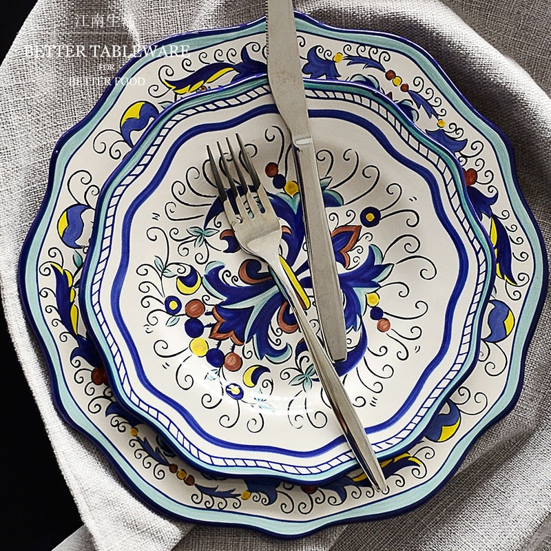 tableware Bohemia home christmas European style Ethnic customs series ceramic  western dishes large plates