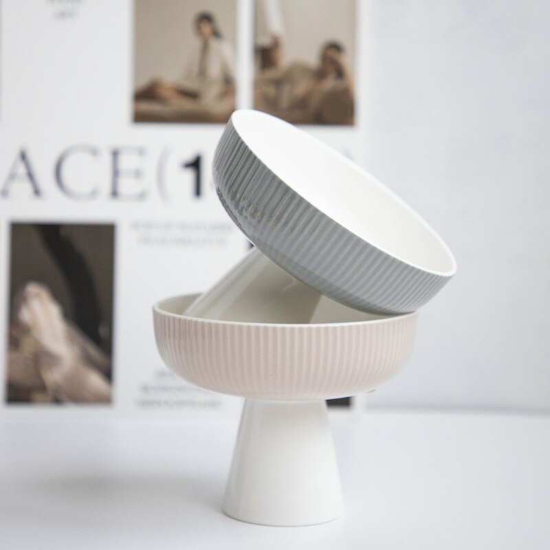 Modern White Ice Cream Ceramic Bowl Household Yogurt Pudding Bowl Dessert Cake Plate Kitchen Utensils Porcelain Home Decoration