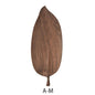 Musowood Wooden Leaf Tray For Tea Set Cup Fruit Snake Dessert Home Decoration For Hotel Office Black Walnut Leaves Plate Sample