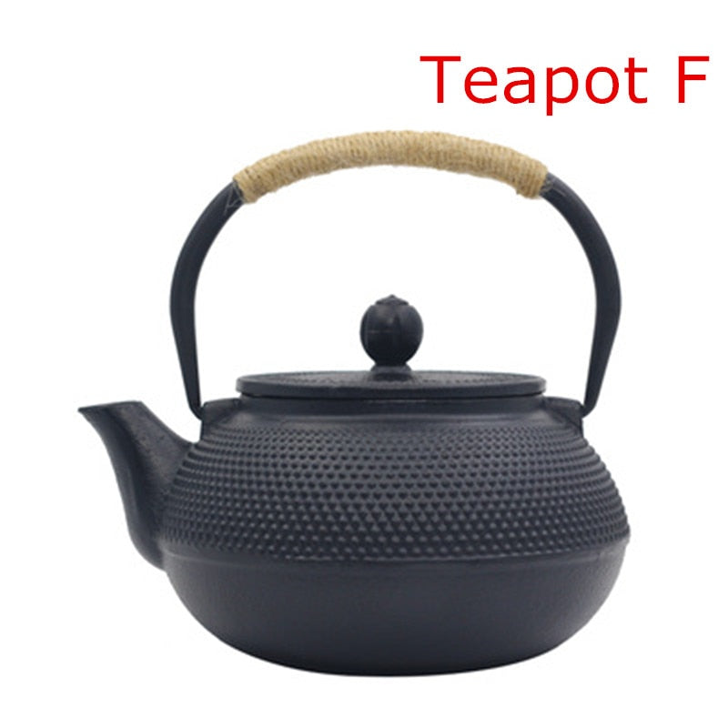 New 7 Chioces Cast Iron Teapot Set Japanese Tea Pot Tetsubin Kettle Enamel 900ml Kung Fu Infusers Metal With Strainer Net Filter