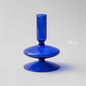 Blue Glass Candle Holder - Minimalist