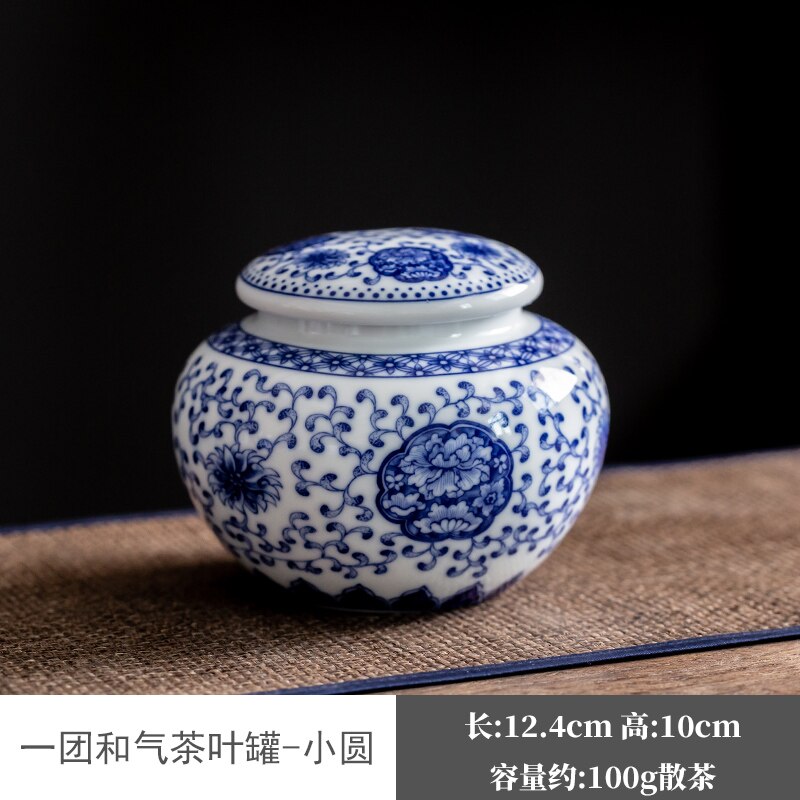 European-style Ceramic Tea Caddy Candy Nut Storage Jar Household Kitchen Storage Jar Crafts Coffee Table Desktop Home Decoration