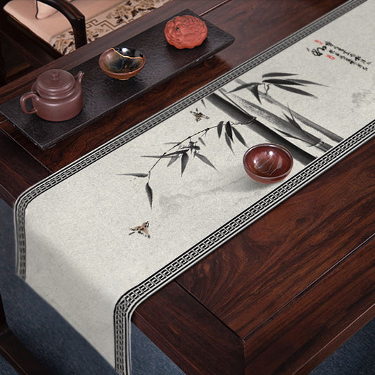 Chinese Ink Style Waterproof Table Runner