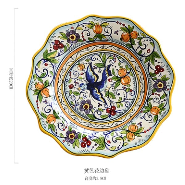 tableware Bohemia home christmas European style Ethnic customs series ceramic  western dishes large plates
