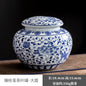 European-style Ceramic Tea Caddy Candy Nut Storage Jar Household Kitchen Storage Jar Crafts Coffee Table Desktop Home Decoration
