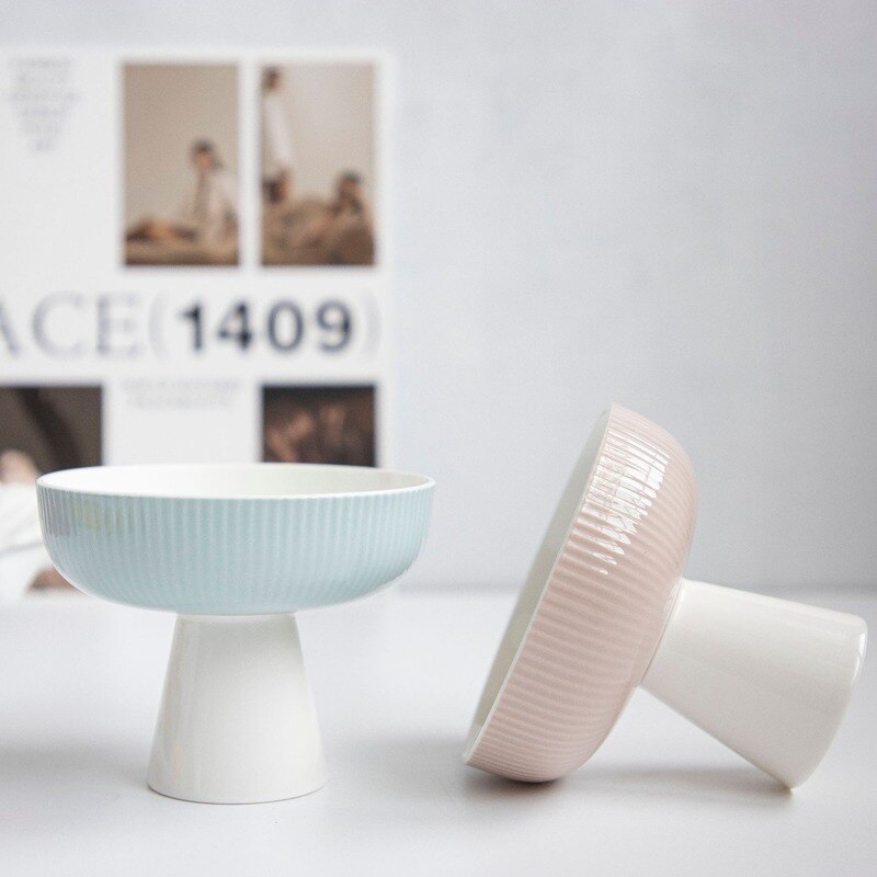 Modern White Ice Cream Ceramic Bowl Household Yogurt Pudding Bowl Dessert Cake Plate Kitchen Utensils Porcelain Home Decoration