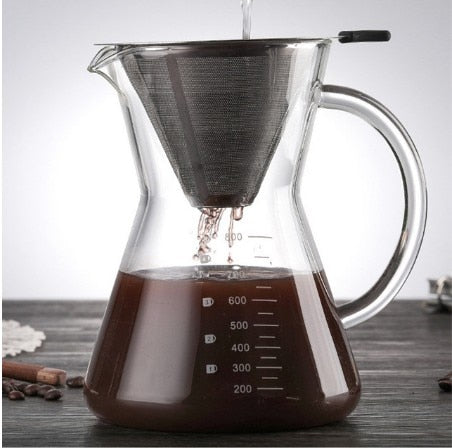Chemex - Glass Coffee Dripper With Stainless Steel Filter - Various Sizes