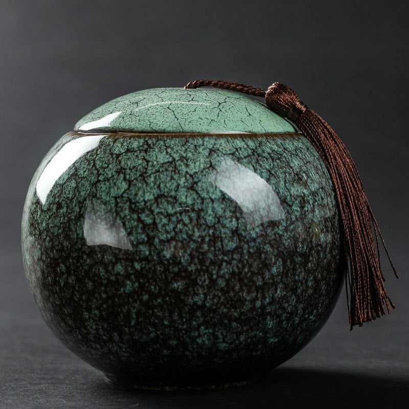 High quality Ceramics Tea Caddies Chinese tea ceremony Accessories Portable Tea Storage Jar Caddy Teaware Home Decor
