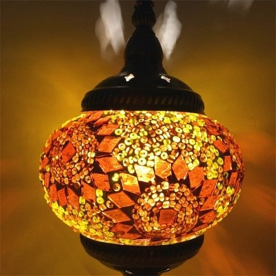 Mediterranean style Art Deco Turkish Mosaic Table Lamp Handcrafted mosaic Glass romantic bed light
