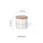 Round Plaid Sealed Ceramic Storage Jar For Spices Tea Coffee Can Tank Food Container Bottle With Lid For Kitchen Organizer