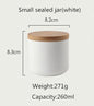 Sealed Ceramic Storage Jar With Bamboo Lid  - Various Capacity