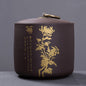 Tea Caddy Ceramics Puer tea Tea Storage Box Tea Jar 9.8*10.2cm Candy Jar Dried Fruit Container Purple Clay Spices Storage Box