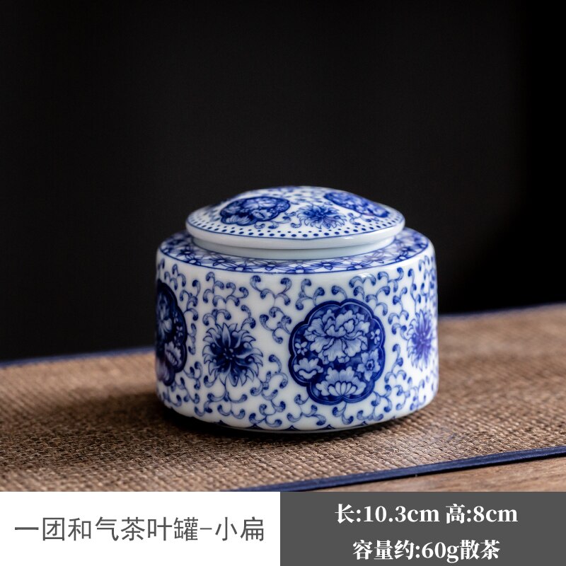 European-style Ceramic Tea Caddy Candy Nut Storage Jar Household Kitchen Storage Jar Crafts Coffee Table Desktop Home Decoration