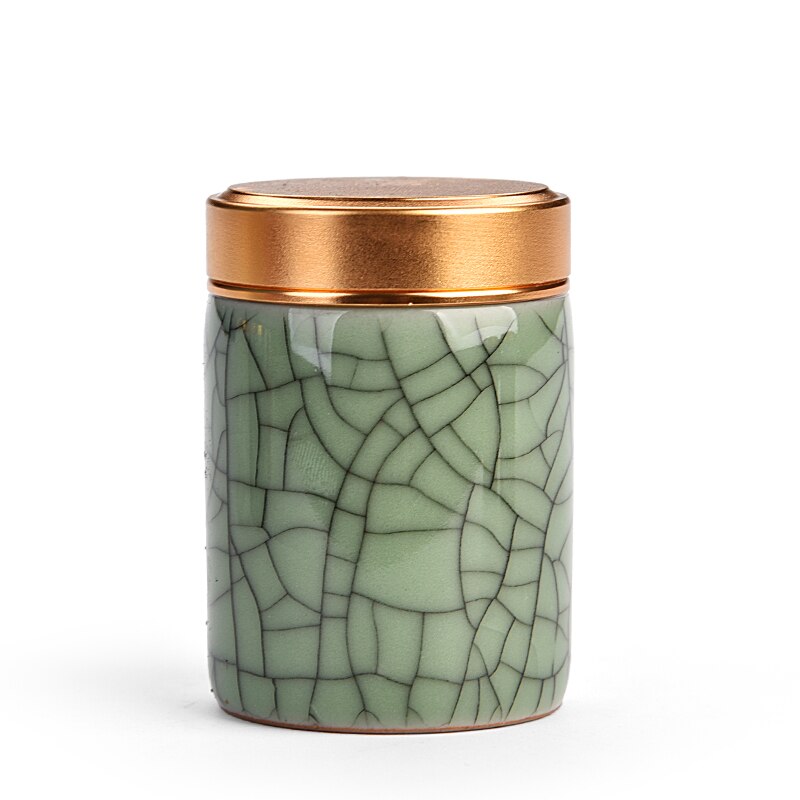 Mini Ceramics Tea Caddy oolong Tieguanyin Containers travel tea bag Sealed tea jar coffee Powder canister Household storage tank