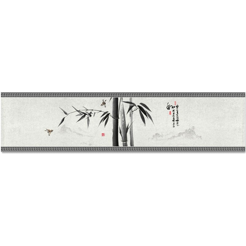 Chinese Ink Style Waterproof Table Runner