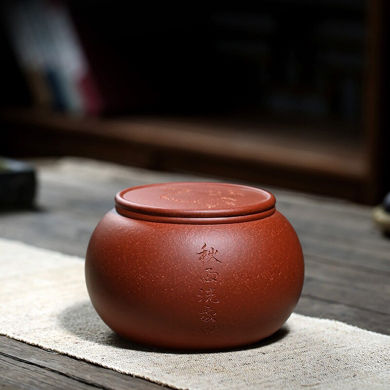 ★Chang tao 】 yixing undressed ore super-sized purple sand tea caddy match caddy cut slope mud cixin qiu - yun