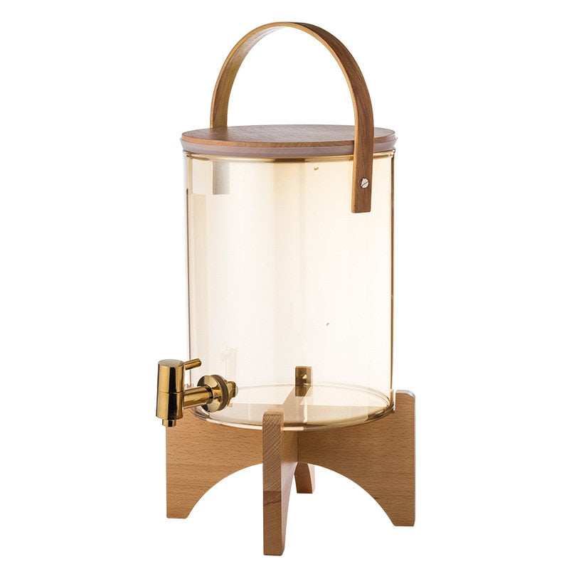 JOYLOVE Creative Glass Cool Water Bottle Colorful Self-service Cold Drink Bucket With Faucet Cold Water Kettle Hot And Explosion