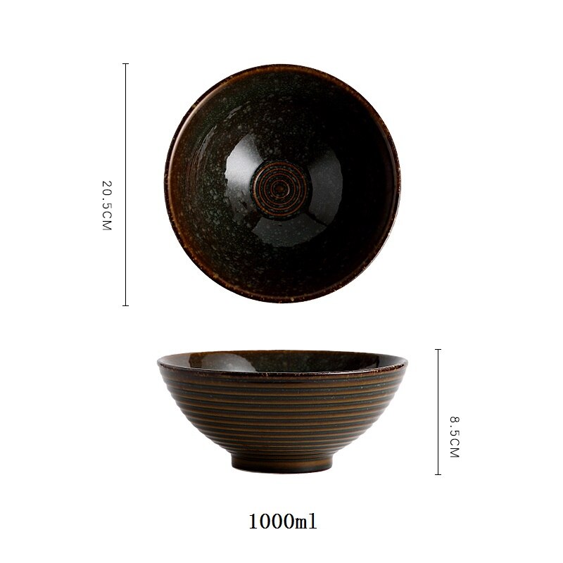 Asian Ceramic Bowl - 1L Capacity - Various Colours - Oyunimade