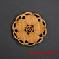 Lotus Shape Drink Coasters Mat Wooden Round Cup Table Mat Tea Coffee Mug Placemat Home Decoration Kitchen Accessories