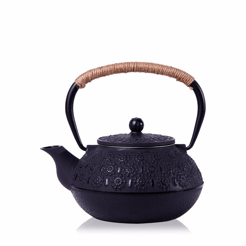 New 7 Chioces Cast Iron Teapot Set Japanese Tea Pot Tetsubin Kettle Enamel 900ml Kung Fu Infusers Metal With Strainer Net Filter