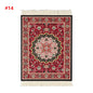 Persian Mini Woven Rug Mat Mousepad Retro Style Carpet Pattern Cup laptop PC Mouse Pad with Fring Home Office Table Decor Craft