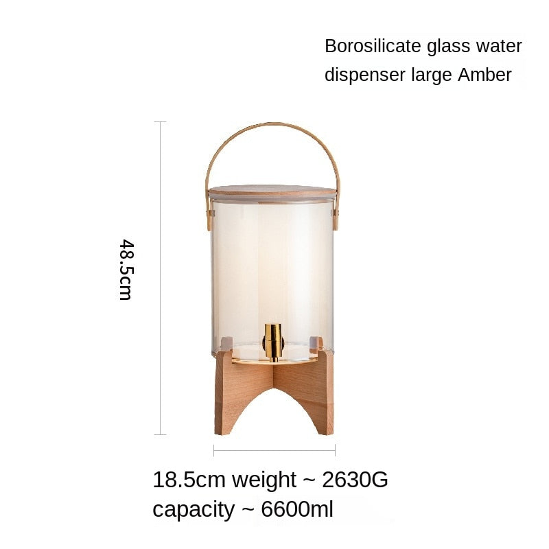 JOYLOVE Creative Glass Cool Water Bottle Colorful Self-service Cold Drink Bucket With Faucet Cold Water Kettle Hot And Explosion