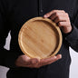 Wooden Bamboo Serving Tray Tea Cup Saucer Trays Fruit Plate Storage Pallet Plate Decoration Japanese Food Rectangular Plate