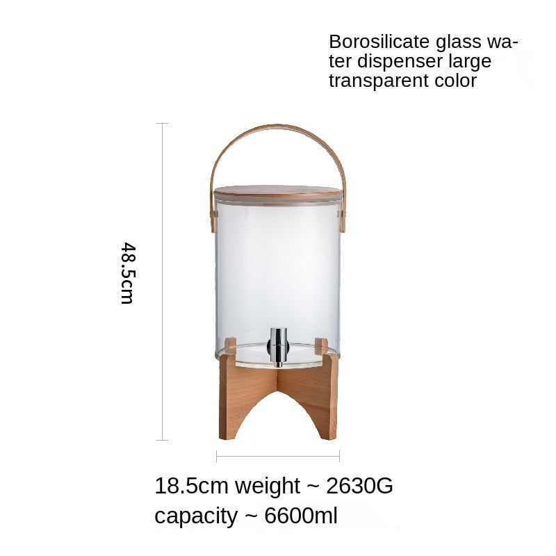 JOYLOVE Creative Glass Cool Water Bottle Colorful Self-service Cold Drink Bucket With Faucet Cold Water Kettle Hot And Explosion