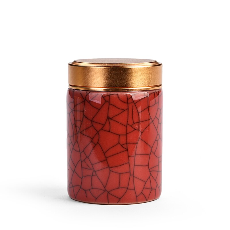 Mini Ceramics Tea Caddy oolong Tieguanyin Containers travel tea bag Sealed tea jar coffee Powder canister Household storage tank