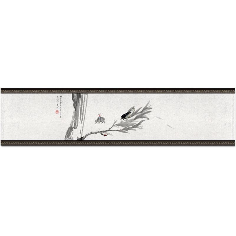 Chinese Ink Style Waterproof Table Runner