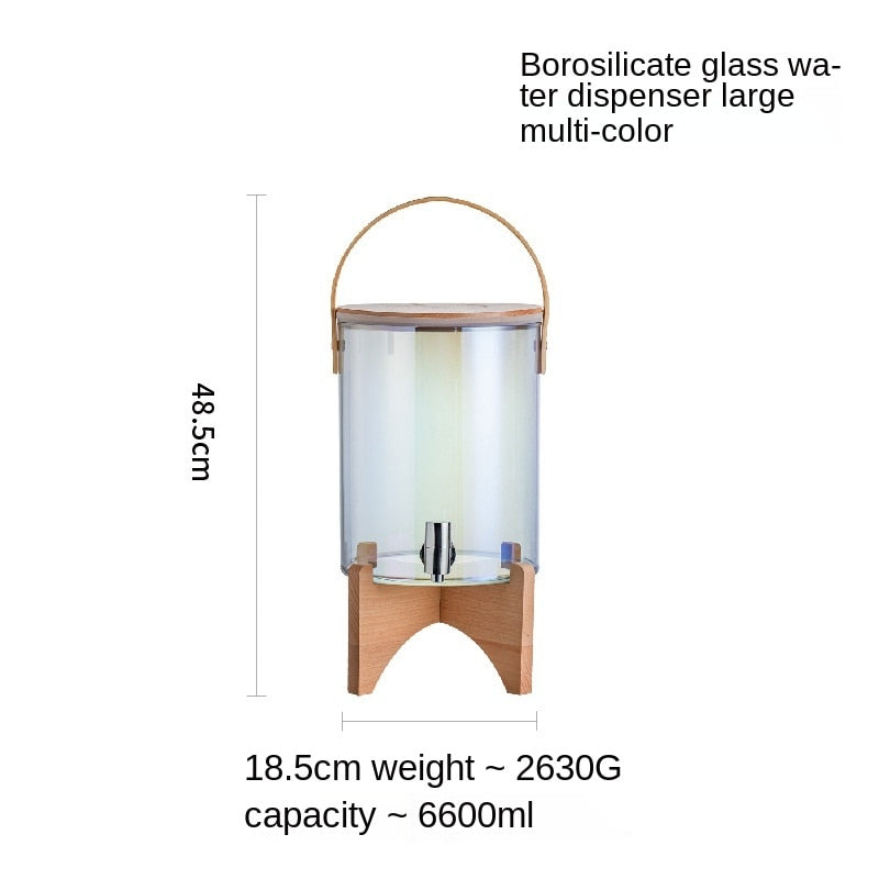 JOYLOVE Creative Glass Cool Water Bottle Colorful Self-service Cold Drink Bucket With Faucet Cold Water Kettle Hot And Explosion