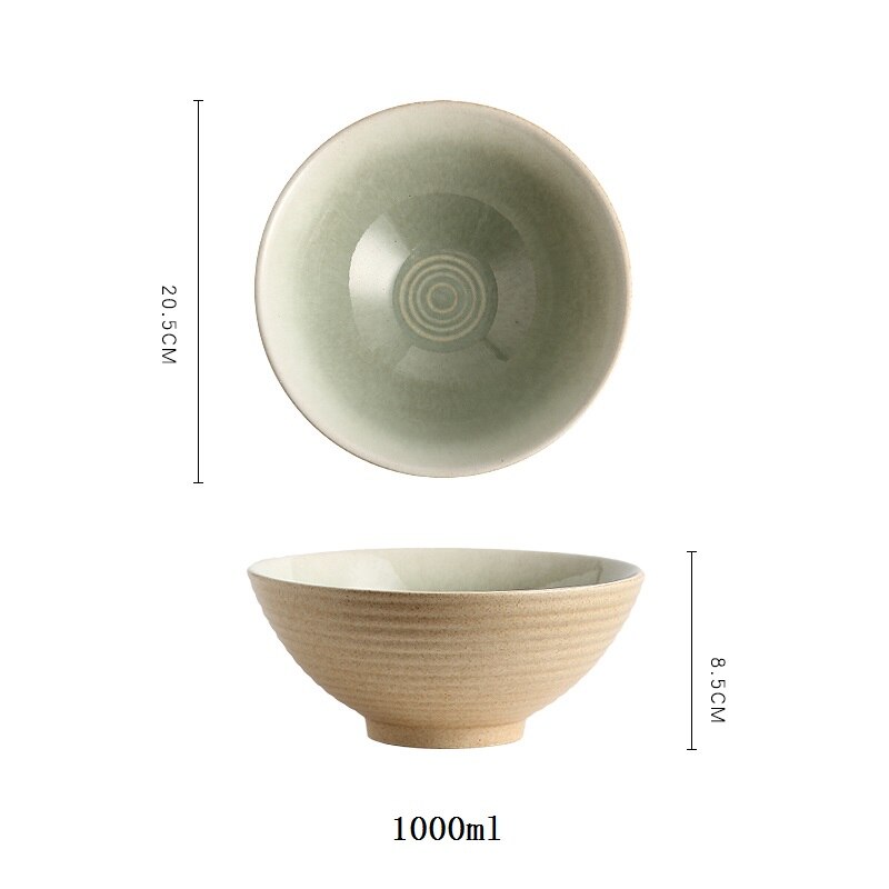 Asian Ceramic Bowl - 1L Capacity - Various Colours - Oyunimade