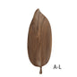 Musowood Wooden Leaf Tray For Tea Set Cup Fruit Snake Dessert Home Decoration For Hotel Office Black Walnut Leaves Plate Sample