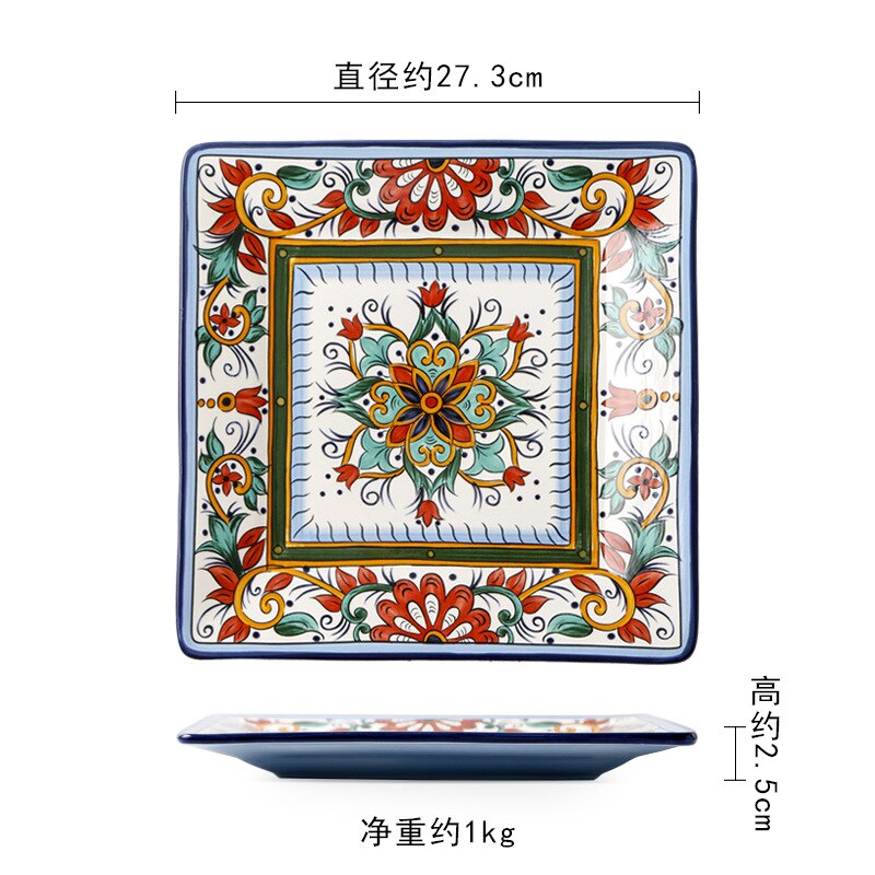 Dishes For Serving Dinner Plates Ceramic Western Plates Steak Noodles Plate Bowl Plates For Food Ceramic Tableware Dinnerware