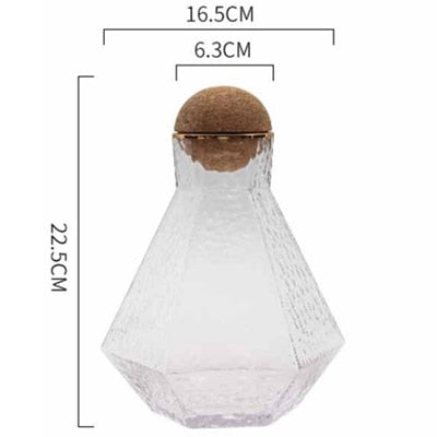 Water Kettle Glass Cups Nordic Geometric Glass Cold Water Jug Set Cup Drinking Ware Simple Household Juice Pot Water Pitcher