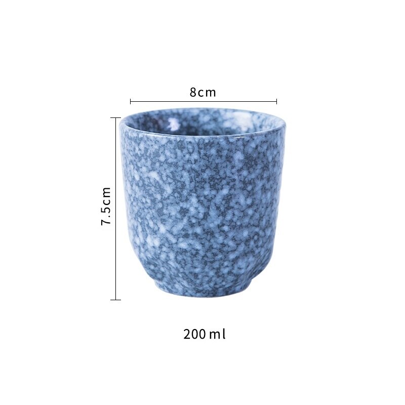 Chinese Tall Ceramic Tea Coffee Mug Without Handle 200 ml