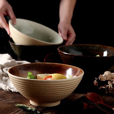 Asian Ceramic Bowl - 1L Capacity - Various Colours - Oyunimade