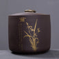 Tea Caddy Ceramics Puer tea Tea Storage Box Tea Jar 9.8*10.2cm Candy Jar Dried Fruit Container Purple Clay Spices Storage Box