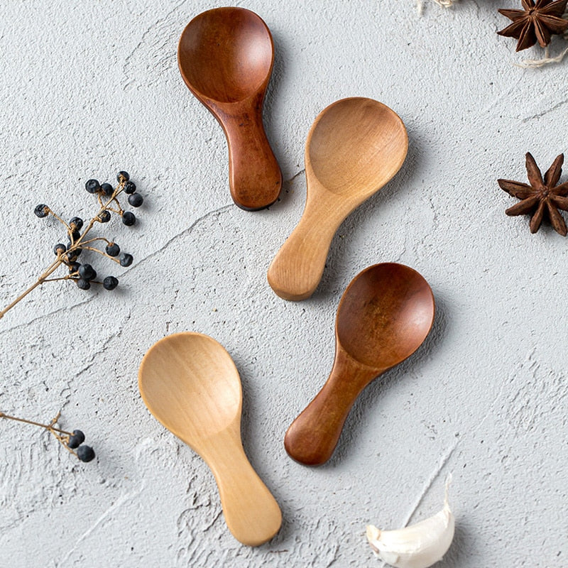 Mini Wooden Condiment Spoons Set of 4 - Balmy Days
