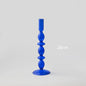 Blue Glass Candle Holder - Minimalist