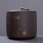 Tea Caddy Ceramics Puer tea Tea Storage Box Tea Jar 9.8*10.2cm Candy Jar Dried Fruit Container Purple Clay Spices Storage Box