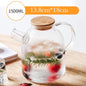 Good Clear Borosilicate Glass Teapot With 304 Stainless Steel Infuser Strainer Heat Resistant Loose Leaf Tea Pot Tool kettle set