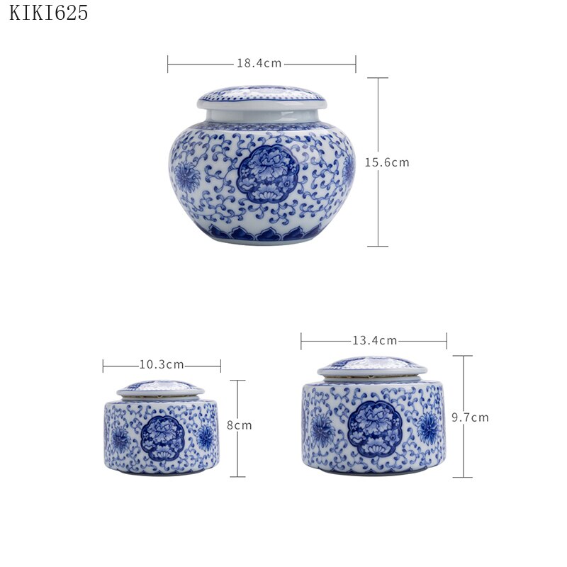 European-style Ceramic Tea Caddy Candy Nut Storage Jar Household Kitchen Storage Jar Crafts Coffee Table Desktop Home Decoration