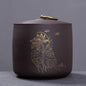 Tea Caddy Ceramics Puer tea Tea Storage Box Tea Jar 9.8*10.2cm Candy Jar Dried Fruit Container Purple Clay Spices Storage Box
