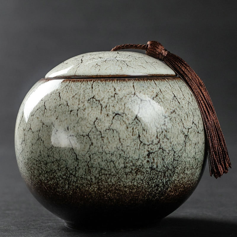 High quality Ceramics Tea Caddies Chinese tea ceremony Accessories Portable Tea Storage Jar Caddy Teaware Home Decor