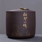 Tea Caddy Ceramics Puer tea Tea Storage Box Tea Jar 9.8*10.2cm Candy Jar Dried Fruit Container Purple Clay Spices Storage Box