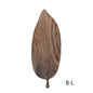 Musowood Wooden Leaf Tray For Tea Set Cup Fruit Snake Dessert Home Decoration For Hotel Office Black Walnut Leaves Plate Sample