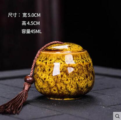 Asian Decorative Round Dry Storage Caddy